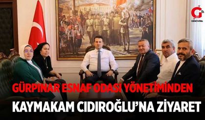 Gürpınar Esnaf Odası Yönetiminden Kaymakam Cıdıroğlu’na Ziyaret