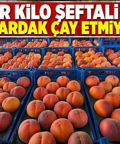 Çivril'de Şeftali Fiyatı Bir Günde Yarıya Düştü