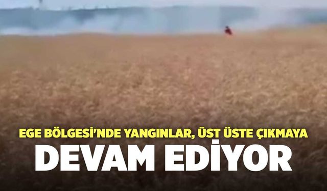 Ege Bölgesi'nde Yangınlar Üst Üste Çıkmaya Devam Ediyor