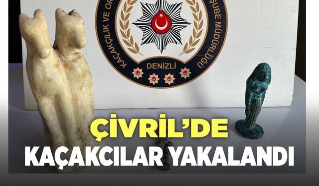 POLİSİN DURDURDUĞU ARAÇTAN HEYKEL ÇIKTI