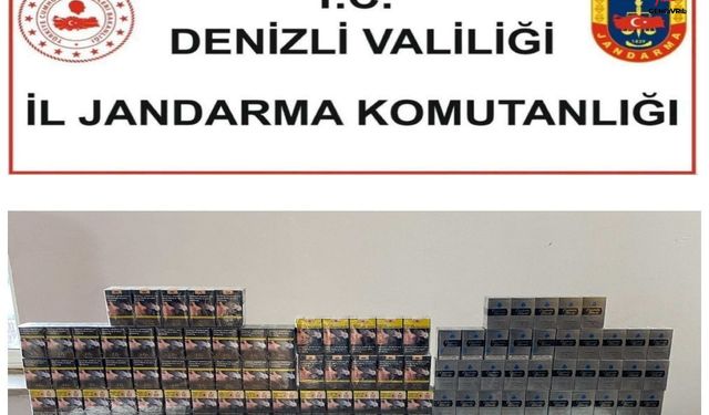 Jandarma Çivril’de Kaçak Sigara Yakaladı