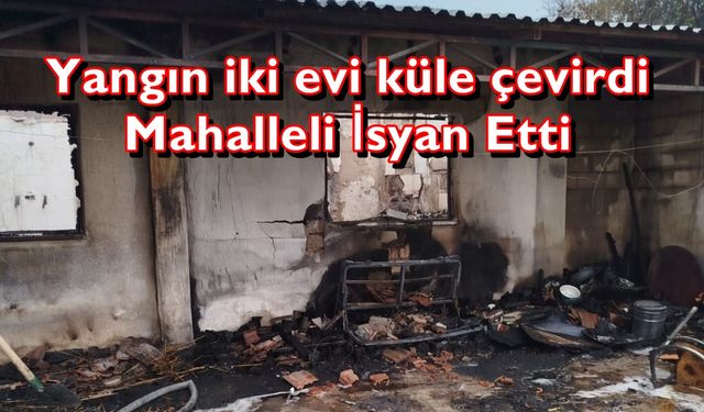 Çivril’de Yangın İki Evi Kül Etti