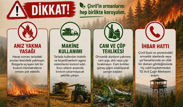 Çivril'de alarm: Sıcaklıklarla birlikte yangın riski de artıyor! Ormanlar için kritik uyarı