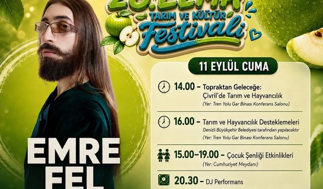 Çivril’de festivalin ikinci günü Emre Fel rüzgarı esecek