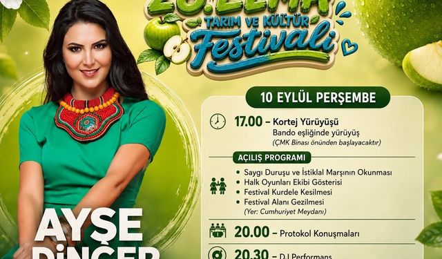 Çivril Elma Festivali’nde İlk Gün Coşkusu: Ayşe Dinçer Sahne Alacak