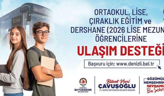 Büyükşehir’den öğrencilere aylık 44 binişlik ulaşım desteği