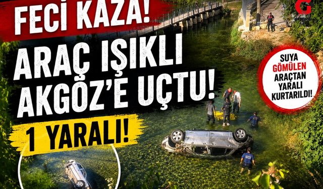 Çivril’de Kontrolden Çıkan Araç Göle Uçtu