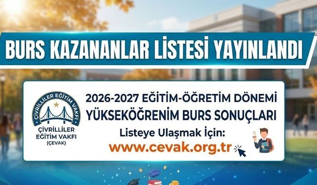 ÇEVAK 2026-2027 Dönemi Burs Sonuçlarını Açıkladı