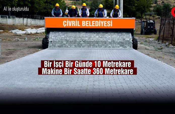 Çivril’de 2026 Yol Hamlesi Başlıyor: Belediye 3 Milyonluk Parke Makinesi Aldı