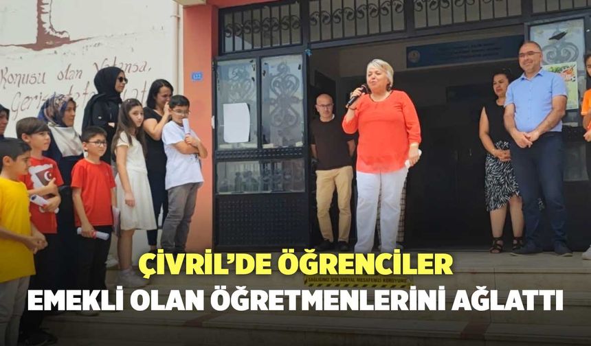 Çivril’de Öğrenciler Emekli Olan Öğretmenlerini Ağlattı