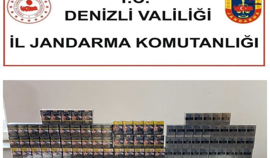 Jandarma Çivril’de Kaçak Sigara Yakaladı