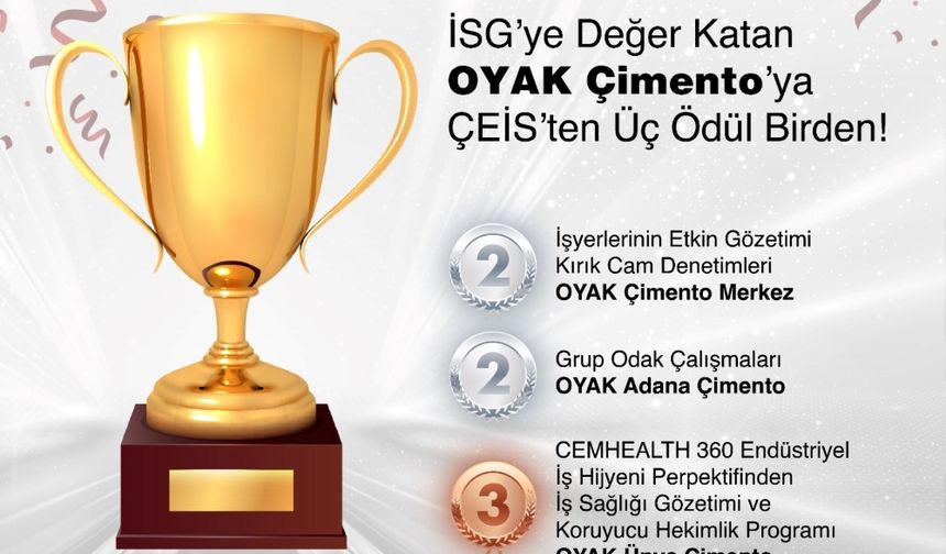 OYAK Çimento’ya Üç Ödül Birden