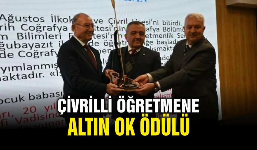 Çivrilli Öğretmen Münir Sayhan Altın Ok Ödülü Aldı