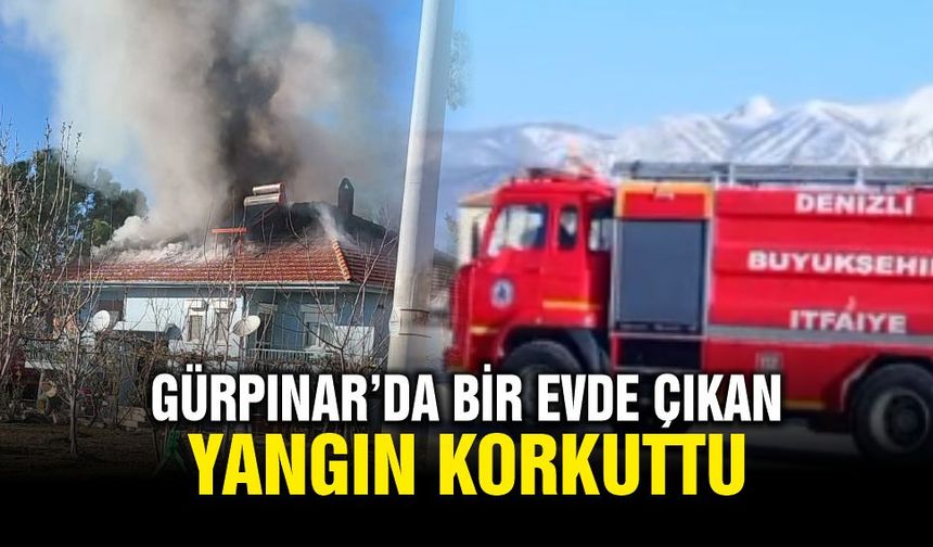 Gürpınar'da ev yangını paniğe neden oldu