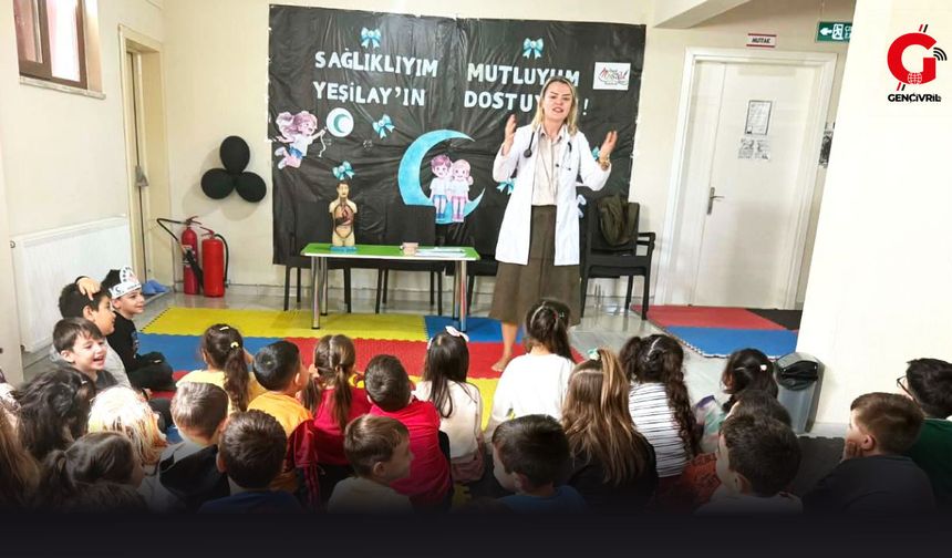 Çivril’de Anaokulu Öğrencilerine Yeşilay Haftası’nda Sağlıklı Yaşam Eğitimi