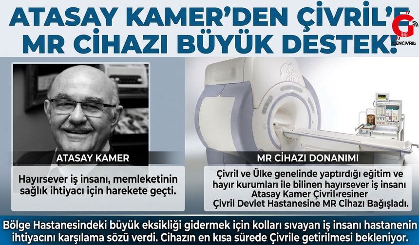 Atasay Kamer’den Çivril Devlet Hastanesi’ne MR Cihazı Bağışı