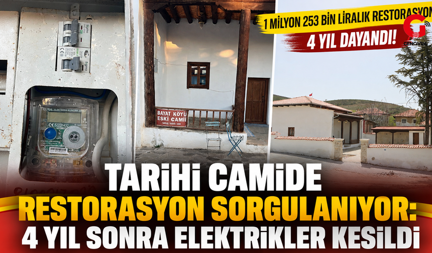 Tarihi Camide Restorasyon Sorgulanıyor: 4 Yıl Sonra Elektrikler Kesildi