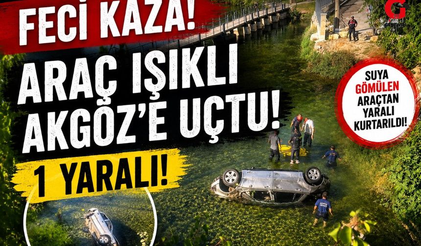 Çivril’de Kontrolden Çıkan Araç Göle Uçtu