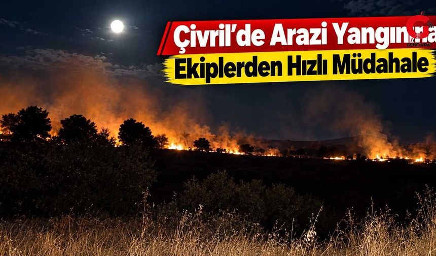 Çivril’de arazi yangınına ekiplerden hızlı müdahale