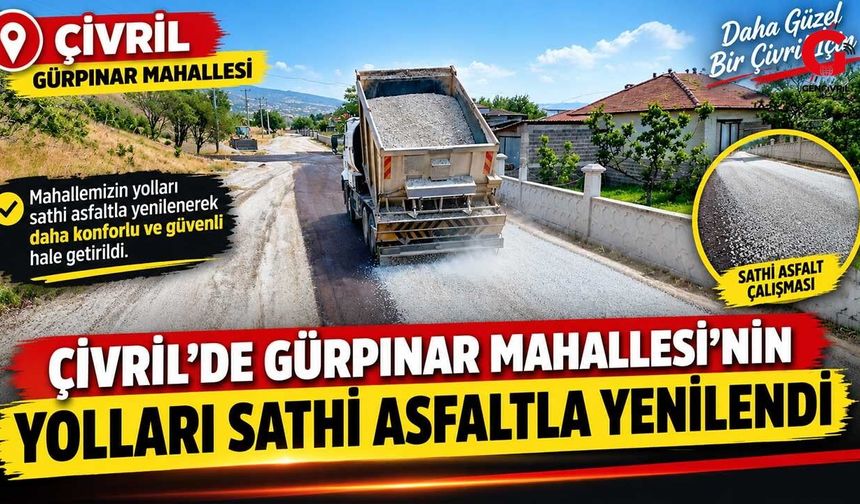 Çivril’de Gürpınar Mahallesi’nin Yolları Sathi Asfaltla Yenilendi