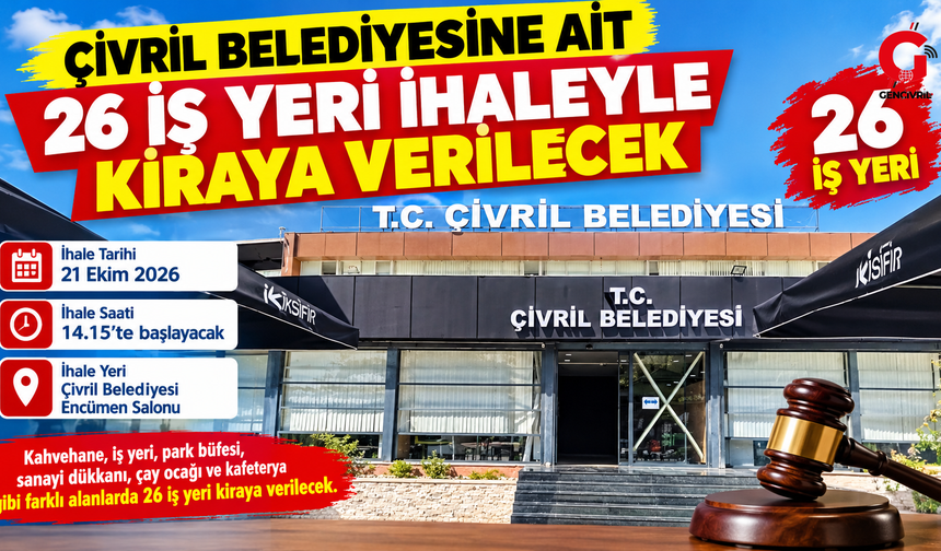 Çivril Belediyesine ait 26 iş yeri ihaleyle kiraya verilecek