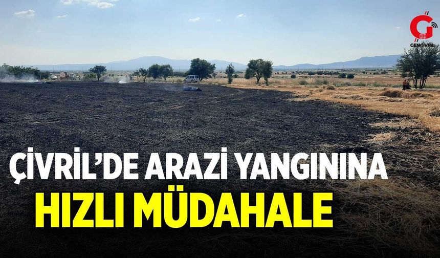 Çivril’de Alevler Arazide Yükseldi