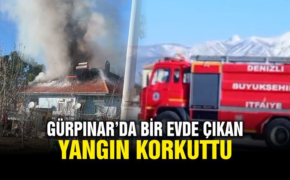 Gürpınar'da ev yangını paniğe neden oldu