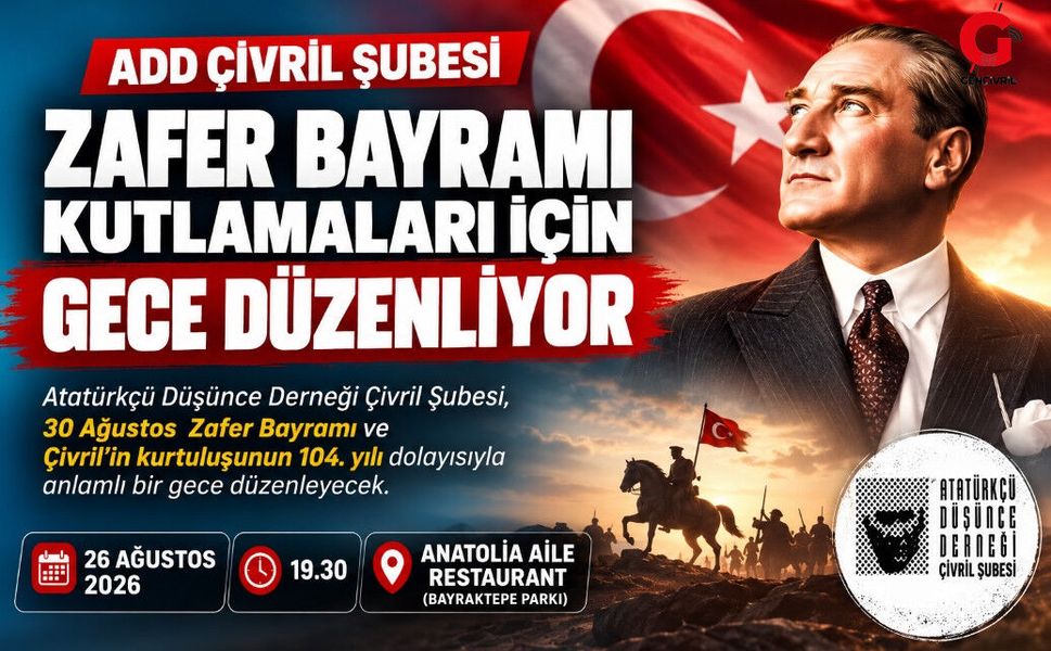 ADD Çivril Şubesi Zafer Gecesi Programı Düzenleyecek