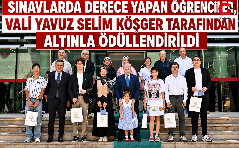 Denizli'nin Gururu 12 Öğrenciye Vali Köşger'den Altın Ödülü