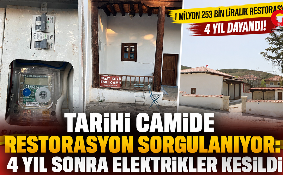 Tarihi Camide Restorasyon Sorgulanıyor: 4 Yıl Sonra Elektrikler Kesildi