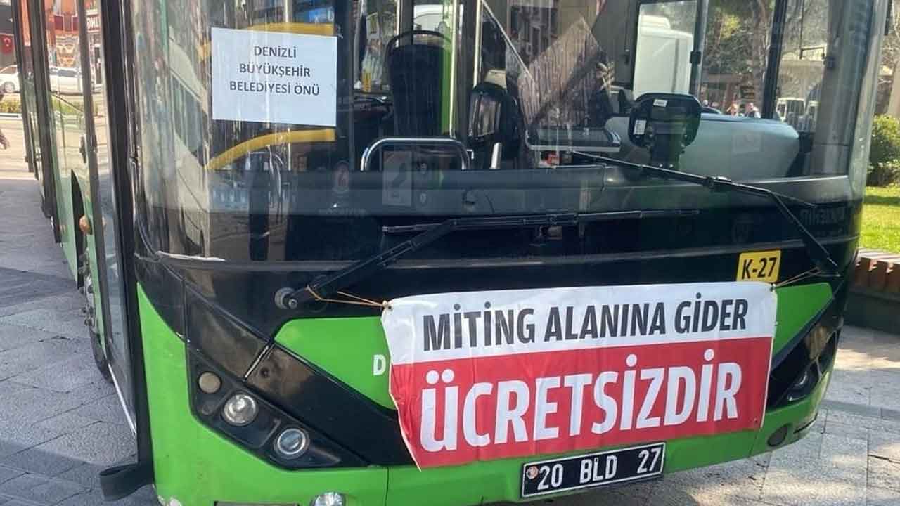 Denizli’de Mitinge Gidecek Olan Otobüsler Ücretsiz!1