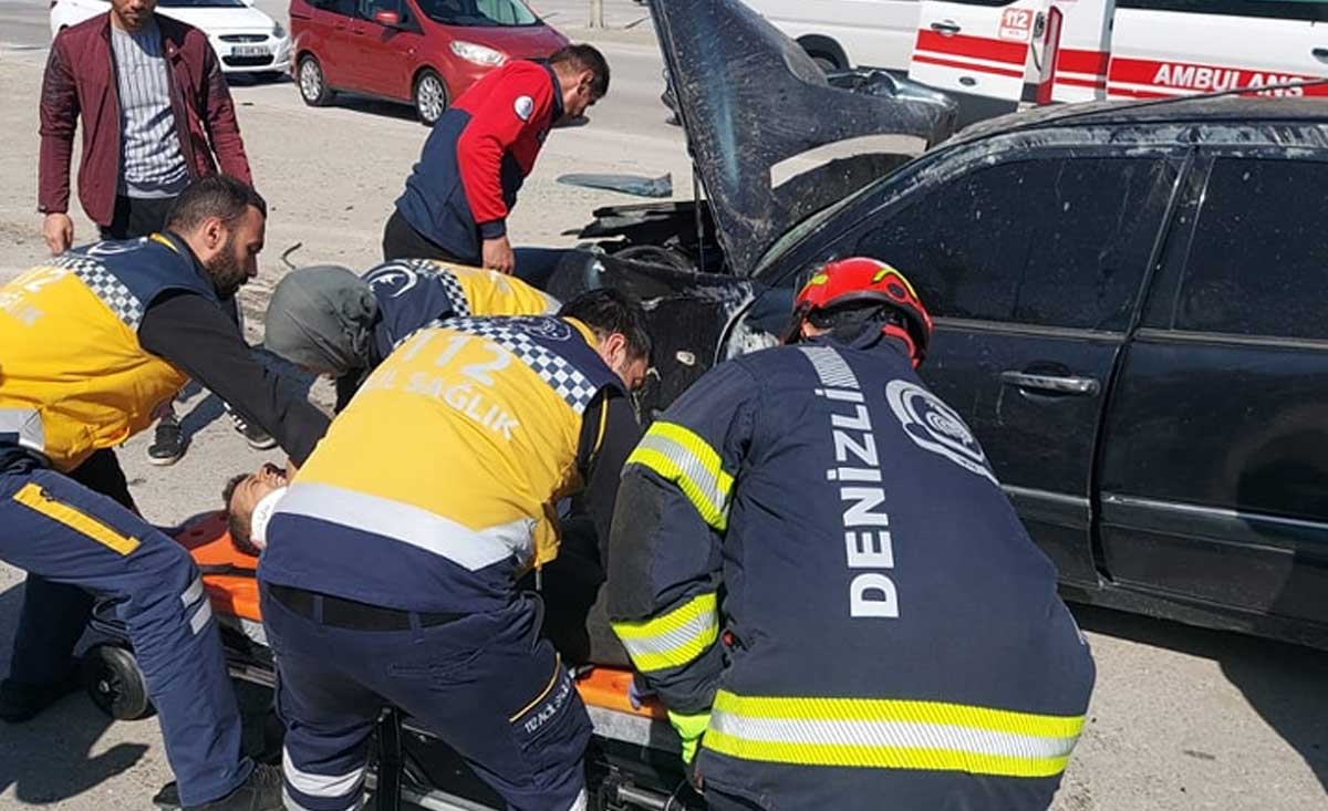 Denizli’de Kaza! 1 Kişi Yaralandı1