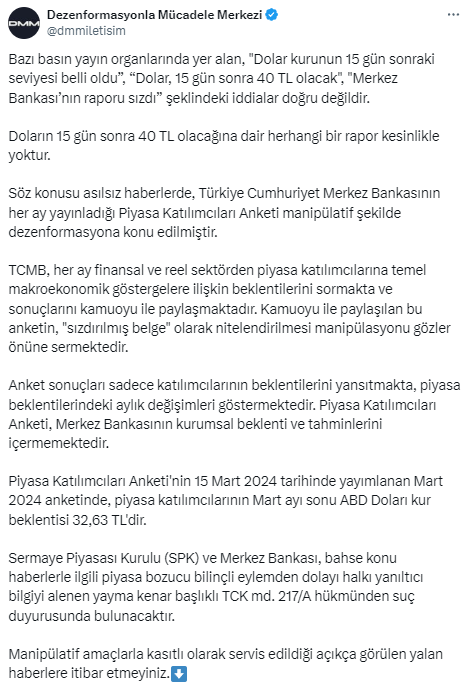 Merkez Bankasi Nin Dolar Tahmini Iddialari 16953163 773 M