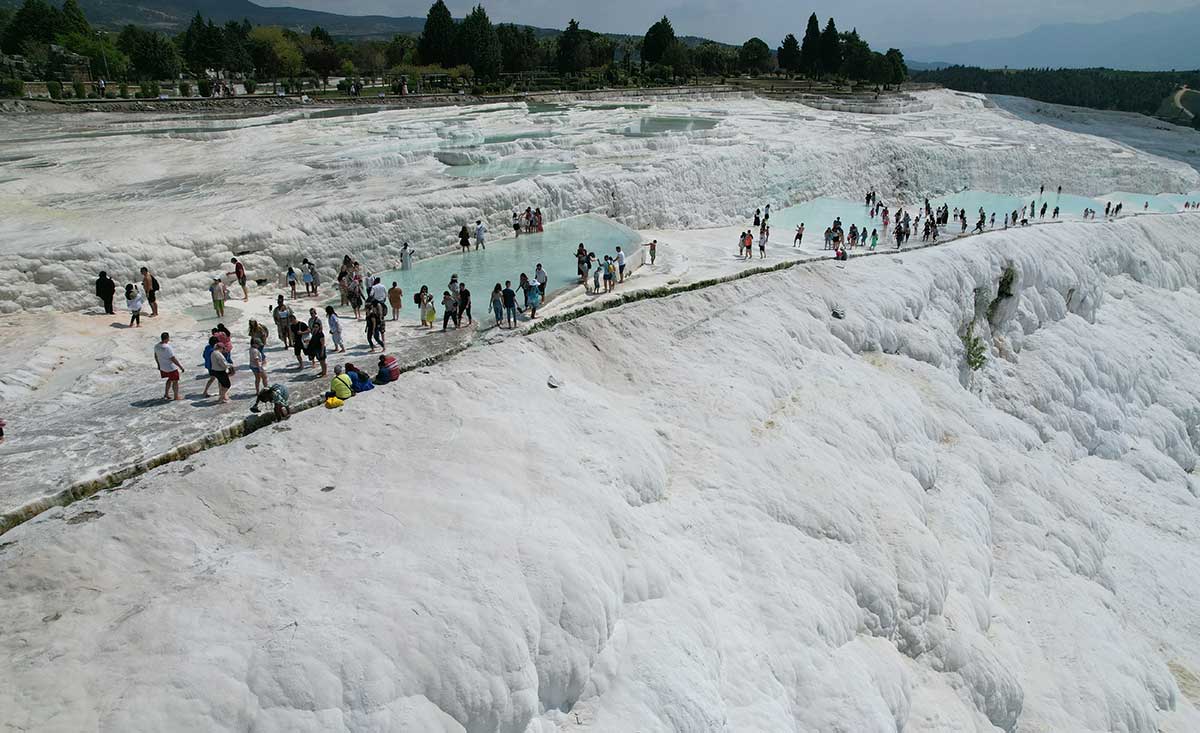 Bayramda Pamukkale’ye Turist Akını 2