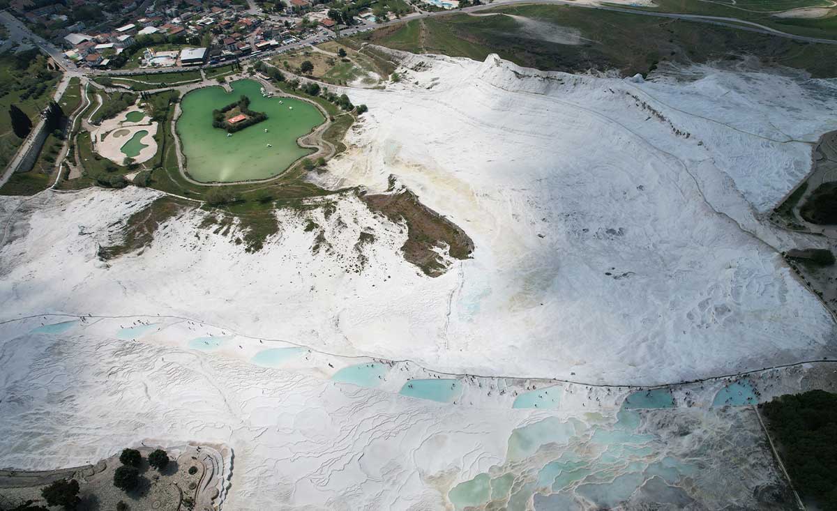 Bayramda Pamukkale’ye Turist Akını