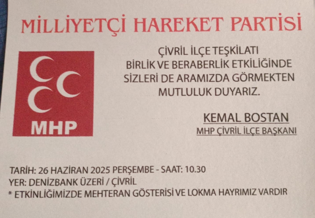 Çivril Mhp Davet
