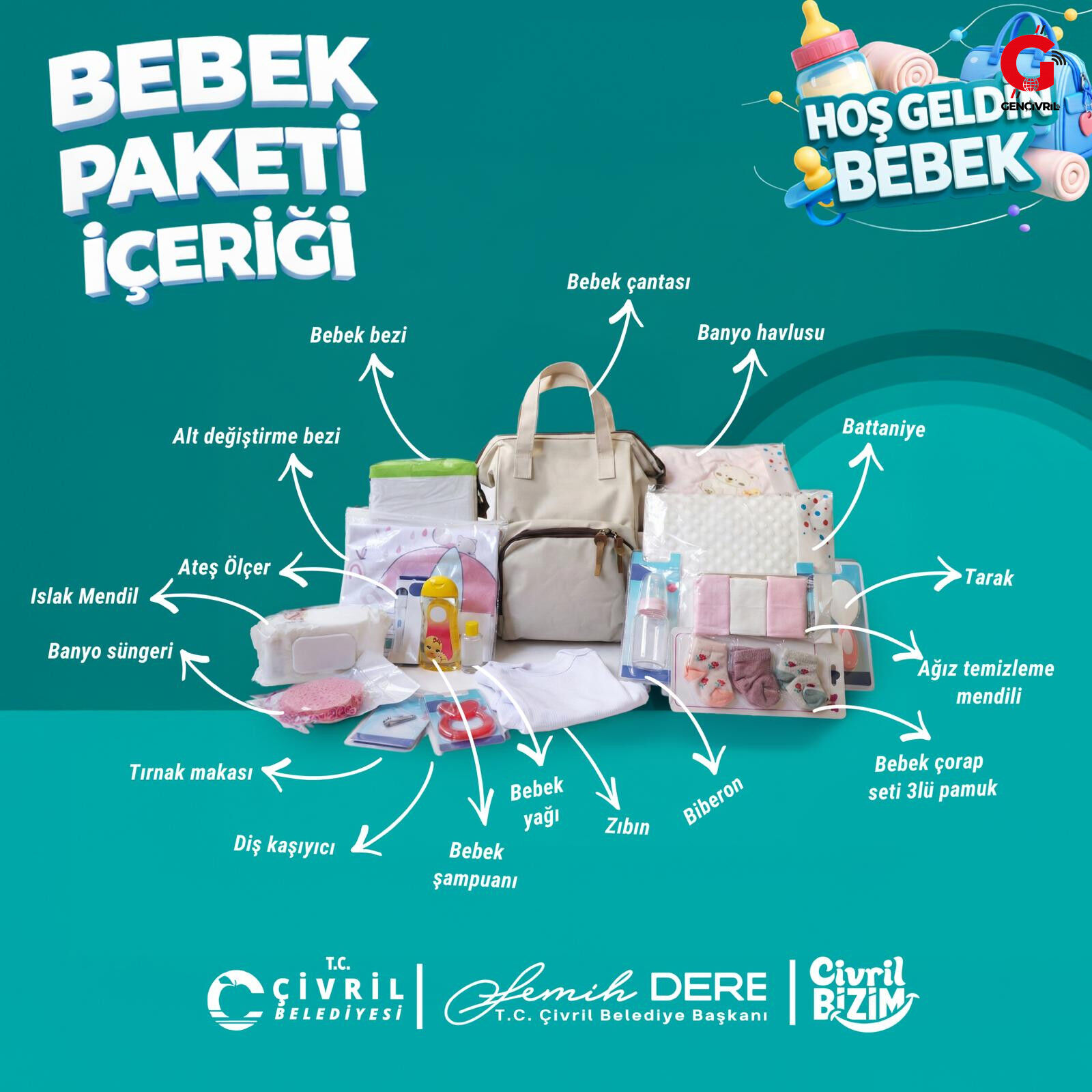 Çivril Belediyesi Hoş Geldin Bebek Hediyesi (1)