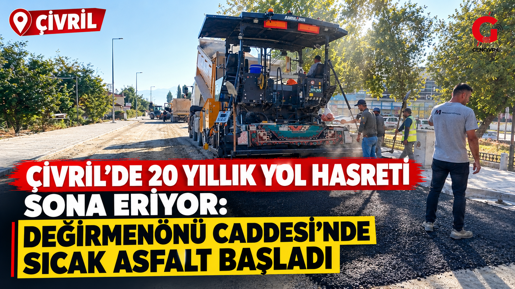 Çivril’de 20 Yıllık Yol Hasreti Sona Eriyor: Değirmenönü Caddesi’nde Sıcak Asfalt Başladı