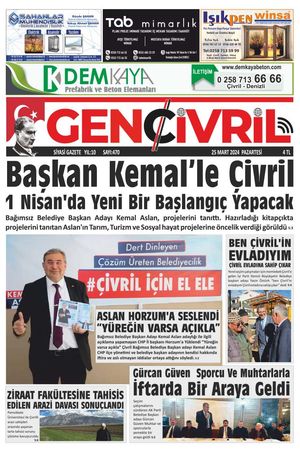 Genç Çivril Gazetesi 25 Mart 2024