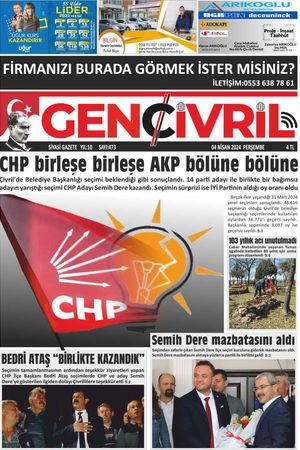Genç Çivril Gazetesi 4 Nisan 2024