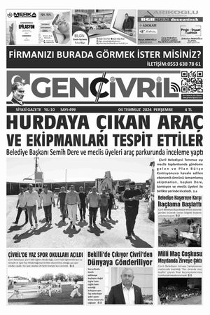 Genç Çivril Gazetesi 4 Temmuz 2024