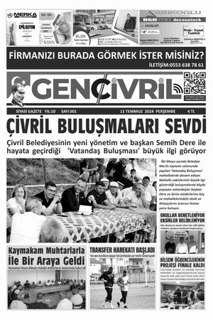 Genç Çivril Gazetesi 11 Temmuz 2024