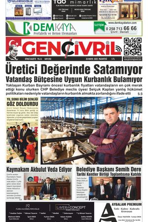 Genç Çivril Gazetesi 26 Mayıs 2025