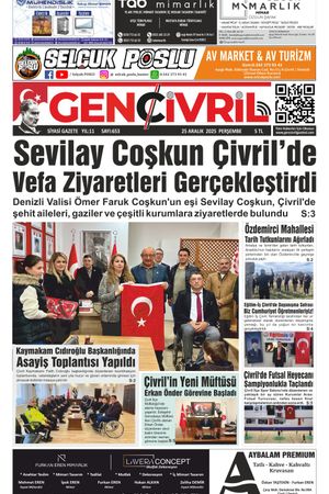 Genç Çivril Gazetesi 25 Aralık 2025