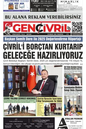 Genç Çivril Gazetesi 29 Aralık 2025