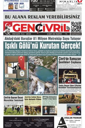 Genç Çivril Gazetesi 16 Mart 2026
