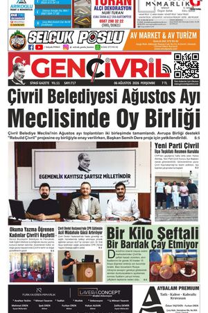 Genç Çivril Gazetesi 06 Ağustos 2026 (717)