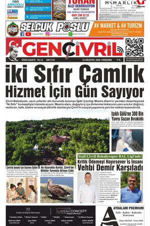 Genç Çivril Gazetesi 13 Ağustos 2026 (719)