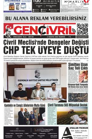 Genç Çivril Gazetesi 17 Ağustos 2026 (720)