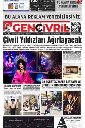 Genç Çivril Gazetesi 31 Ağustos 2026 (724)